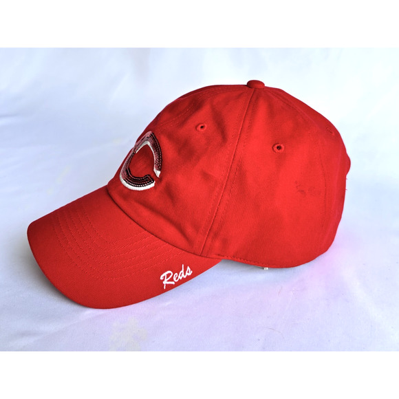 Cincinnati Reds Women's Baseball Cap Glitter C Fan Favorite Adjustable Strap - Picture 3 of 8